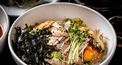 Cold raw fish soup
