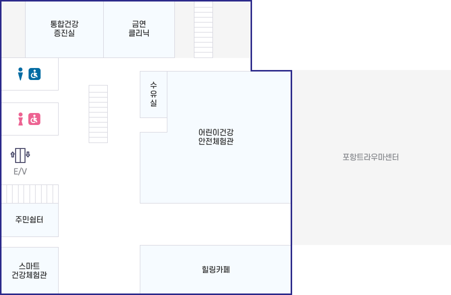 본관 북구보건소 1층 안내도 이미지