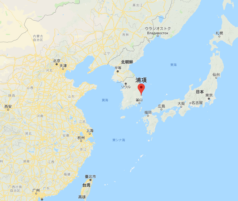 Map of Pohang 