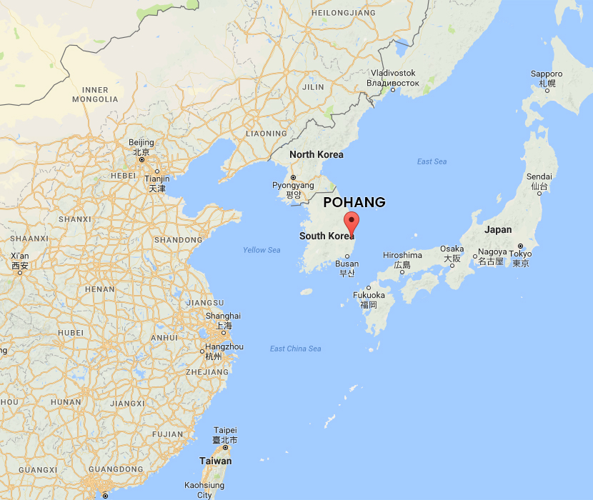Map of Pohang 